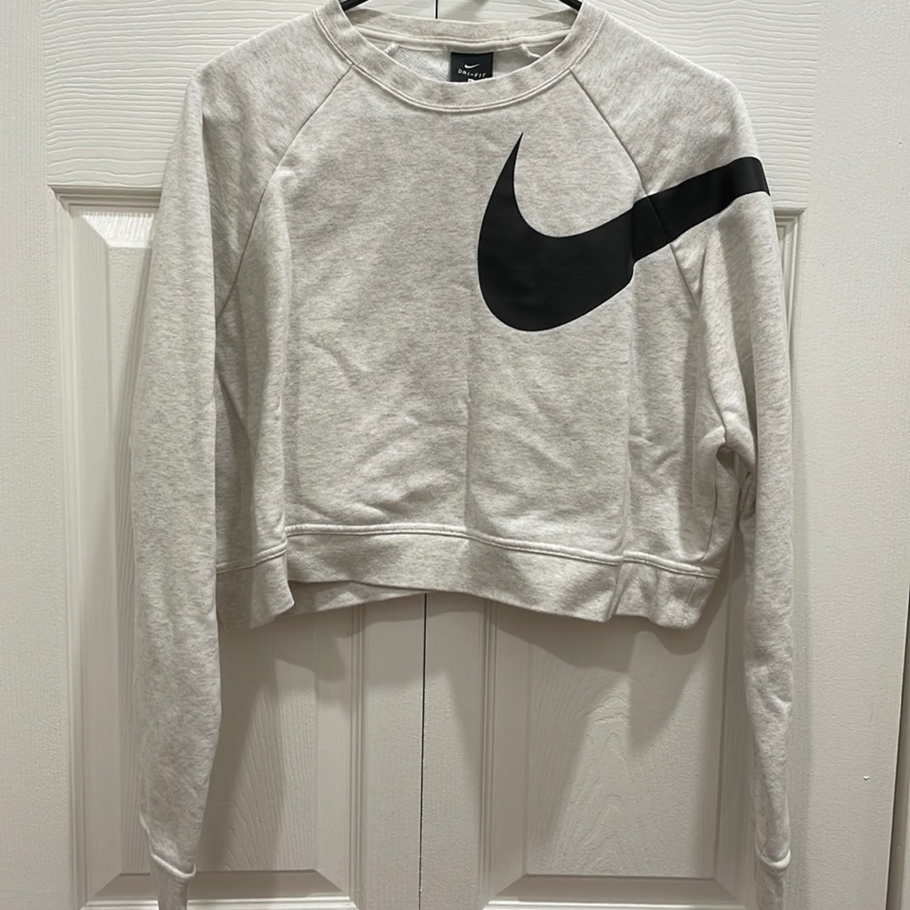 Nike beige crop sweater
